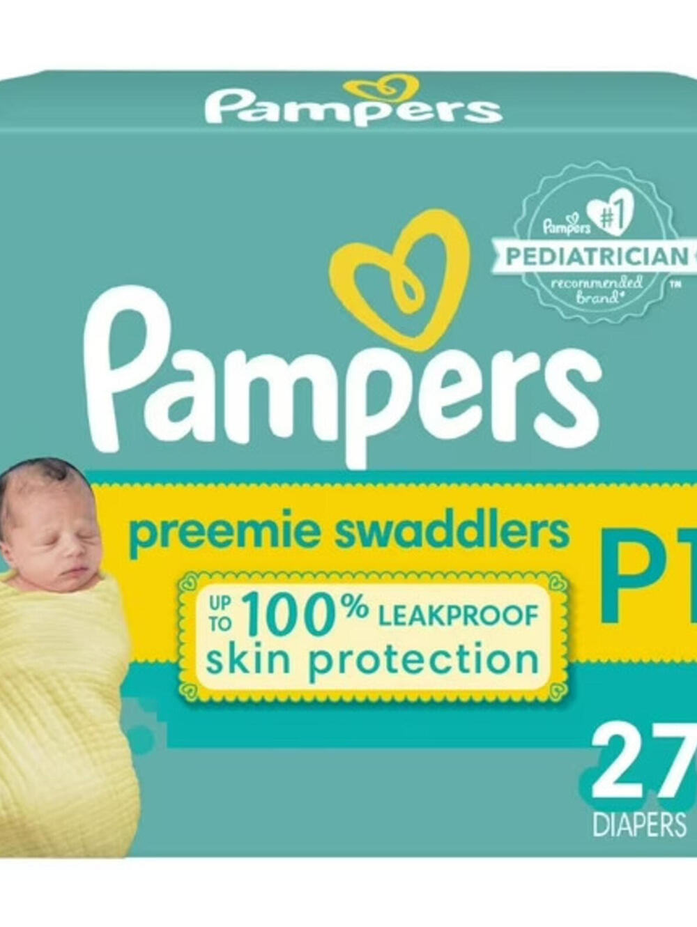 **SOLD** Pampers Baby Diapers Preemie Swaddlers - Size P1, 27 Count